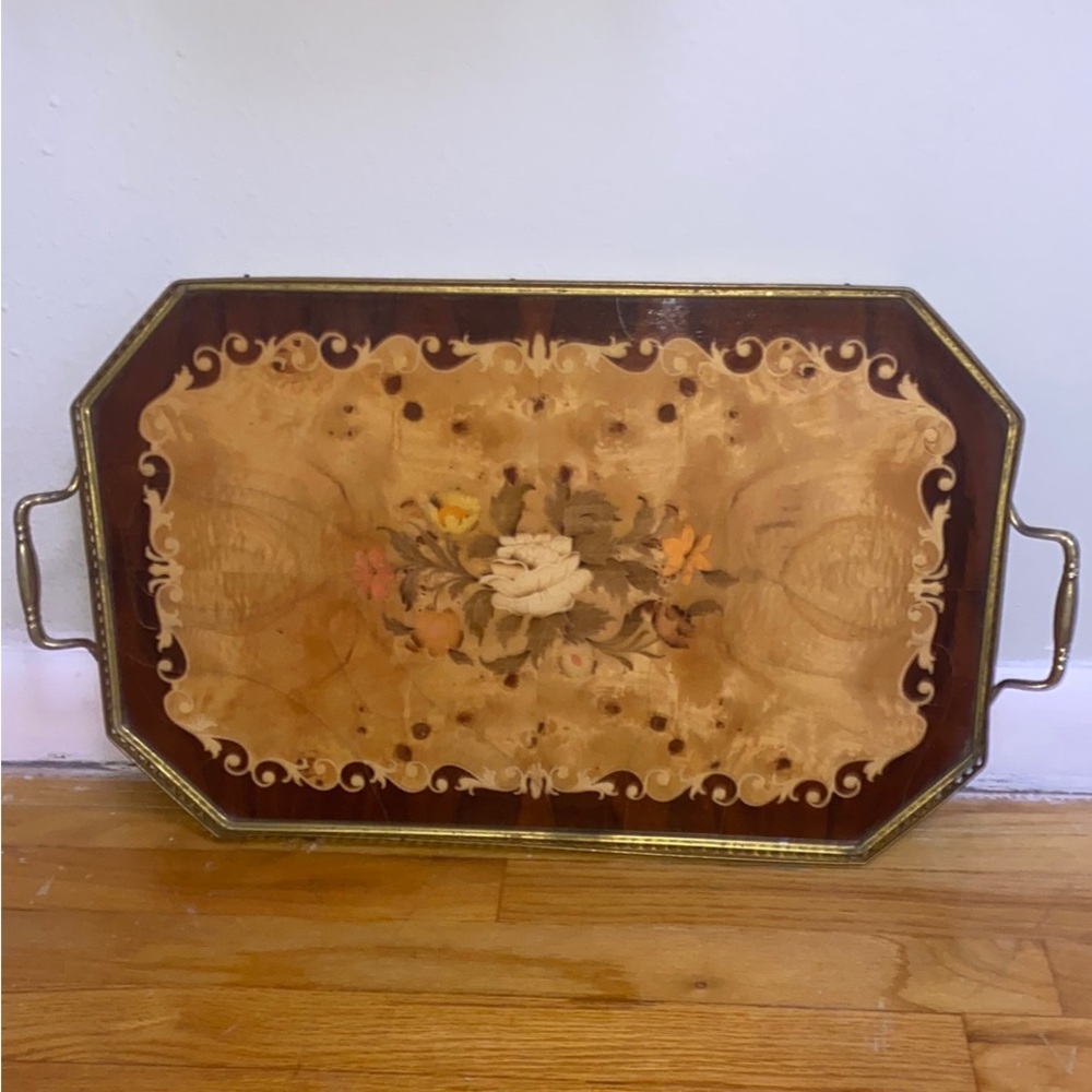 Vintage Italian Marquetry Tray